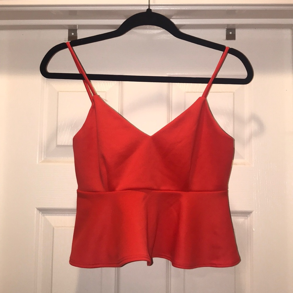 Cropped Peplum Tank